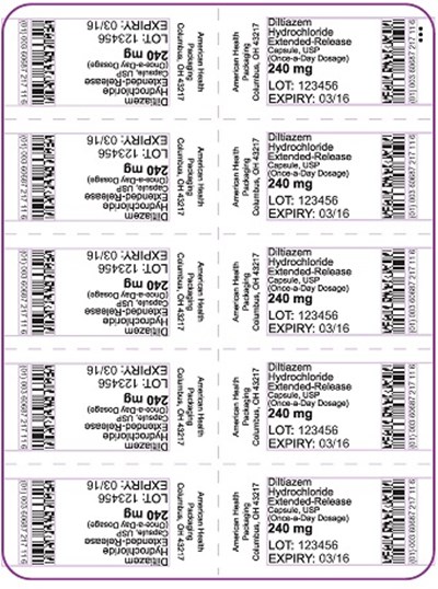 240 mg Diltiazem Hydrochloride Extended-Release Capsule Blister - 240 mg Blister